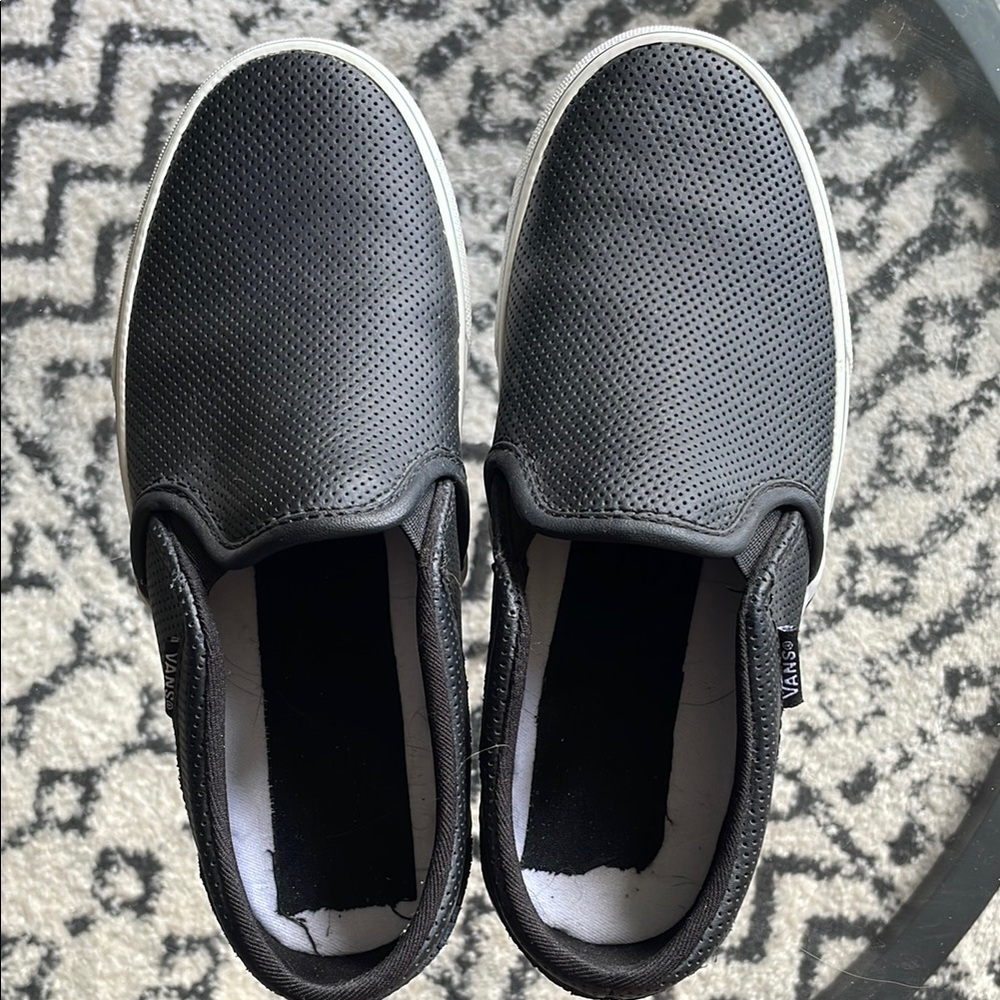 Vans Black Slip-On Loafers with Minimalist Design